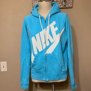 Nike Blue Zippered Hoodie